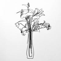 Tom Wesselmann Wildflower Bouquet Steel Drawing - Sold for $52,500 on 04-23-2022 (Lot 57).jpg